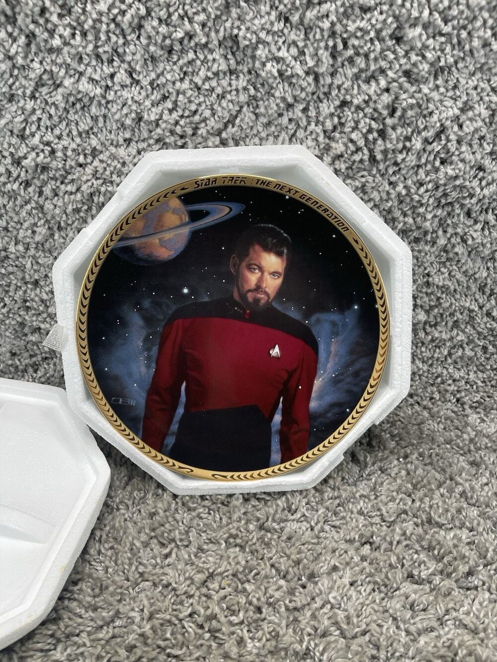 The Hamilton Collection Commander William T Riker Star Trek Plate Collection